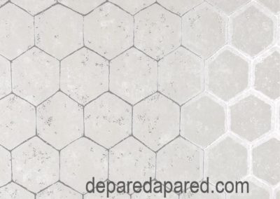 2927-00406 tapiz en Hermosillo polished de pared a pared gris claro con plata