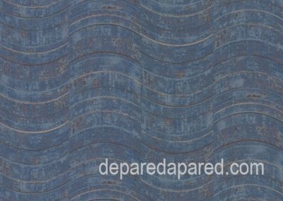 2927-10805 tapiz en Hermosillo polished de pared a pared azul con dorado