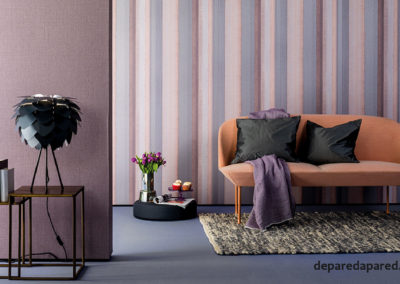 Tapiz casual h4w Foto papel tapiz en Hermosillo de pared a pared rayas verticales de rosa a morado con puntos gris